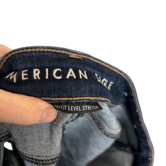 American Eagle Hi-rise Shortie Distressed Cut Off Shorts Women's 8 - Picture 5 of 6